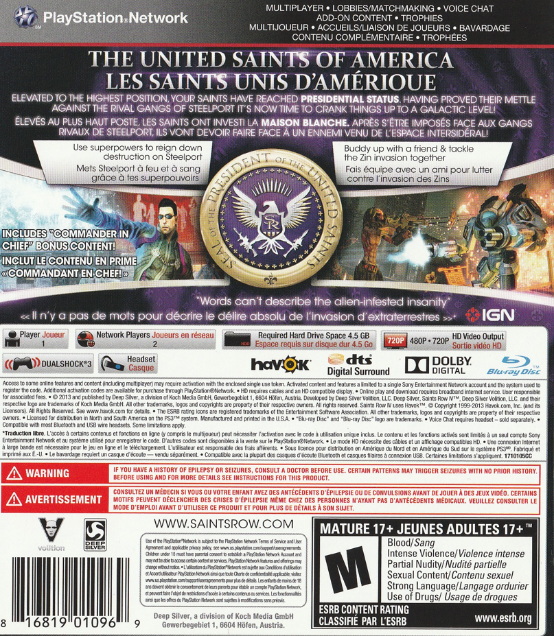 Saints Row IV Playstation 3