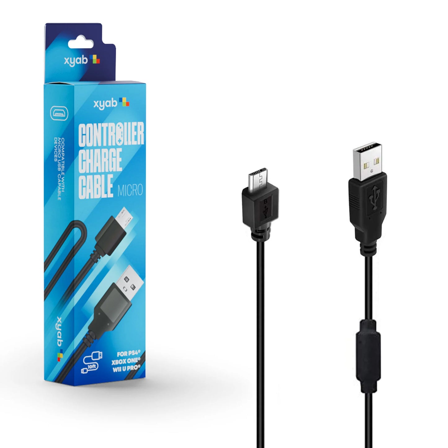 XYAB Micro USB PS4/Xbox One Controller Charging/Date Cable 10FT
