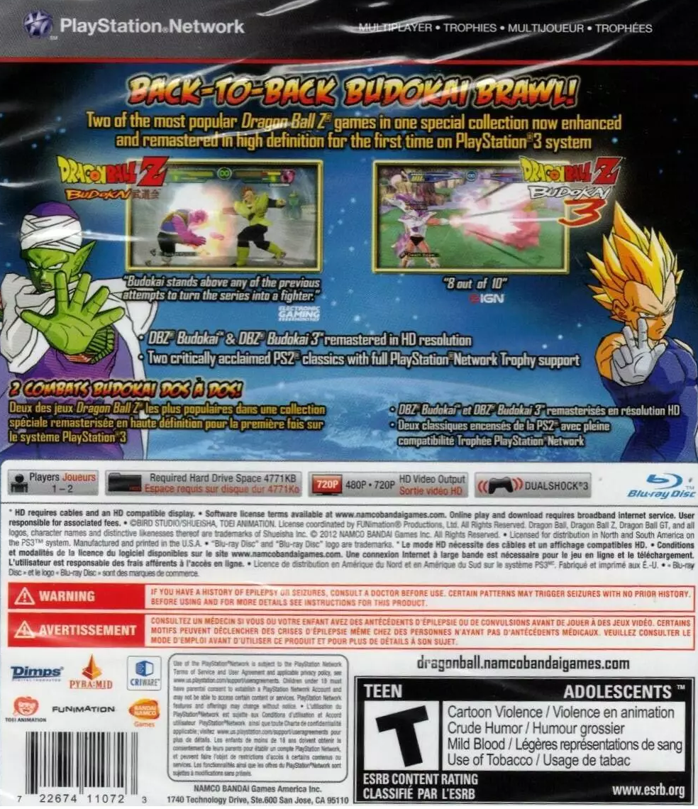 Dragon Ball Z Budokai HD Collection Playstation 3