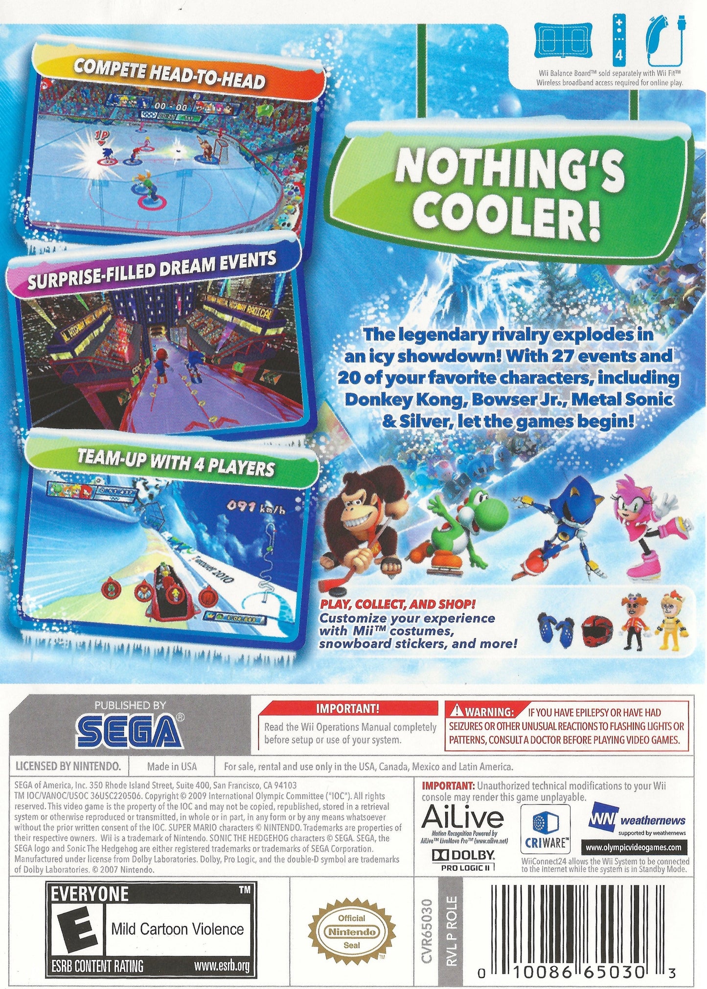 Mario And Sonic At The Olympic Winter Games Wii