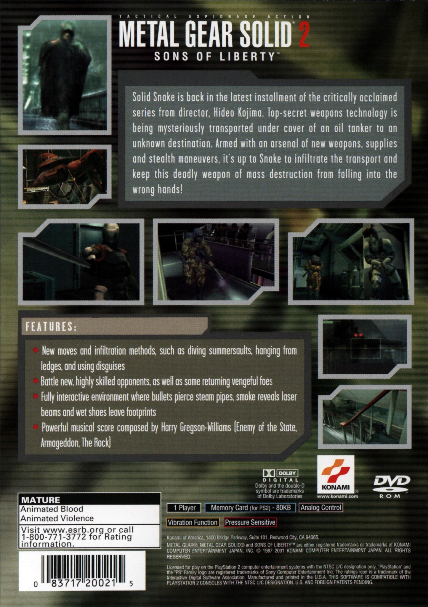 Metal Gear Solid 2 Sons of Liberty Playstation 2