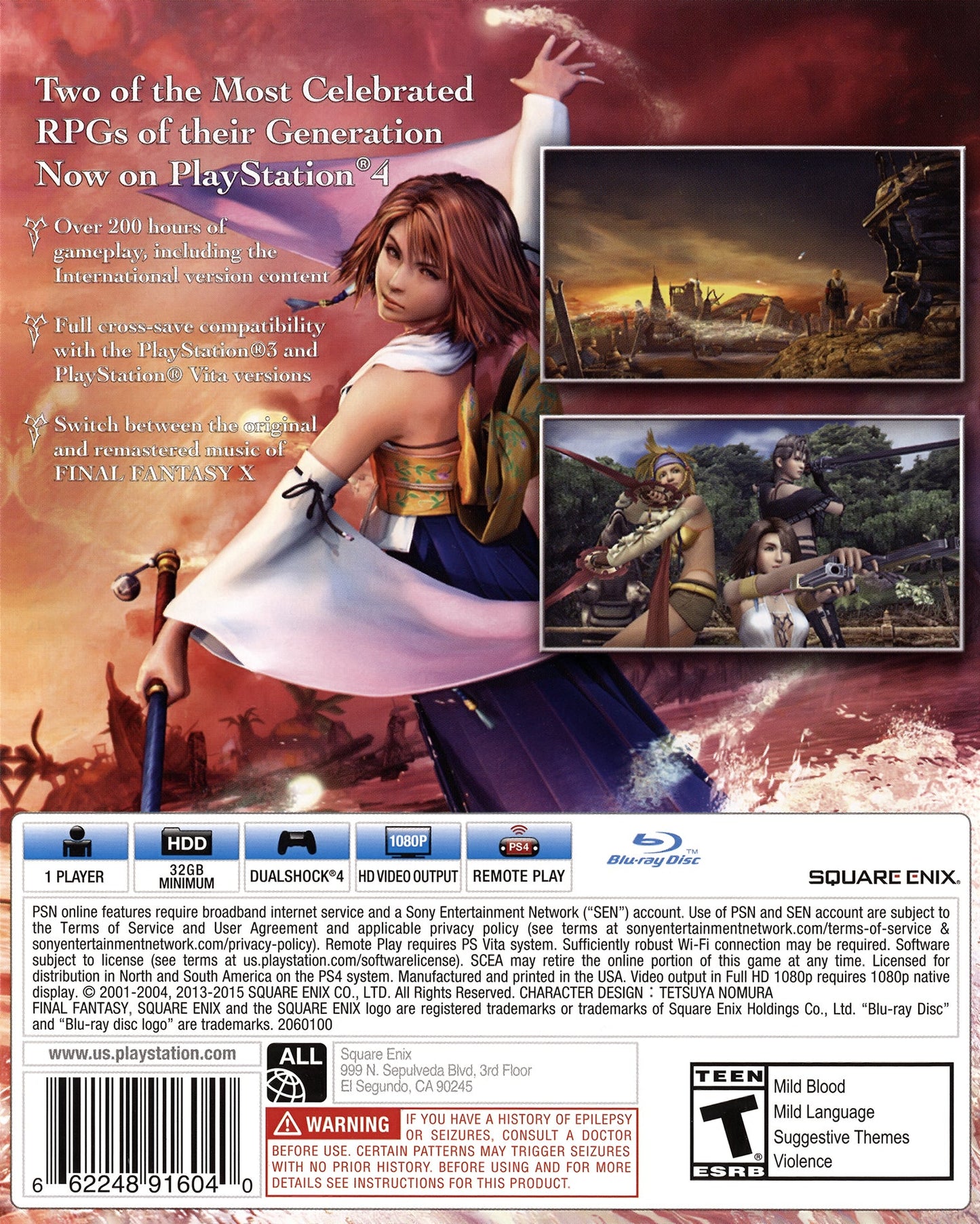 Final Fantasy X X-2 HD Remaster PS4
