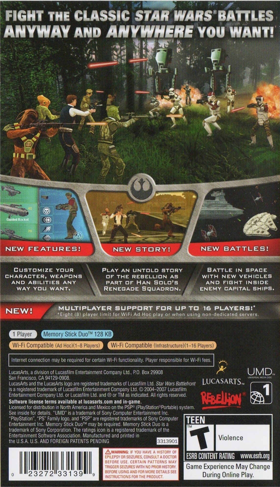 Star Wars Battlefront Renegade Squadron PSP