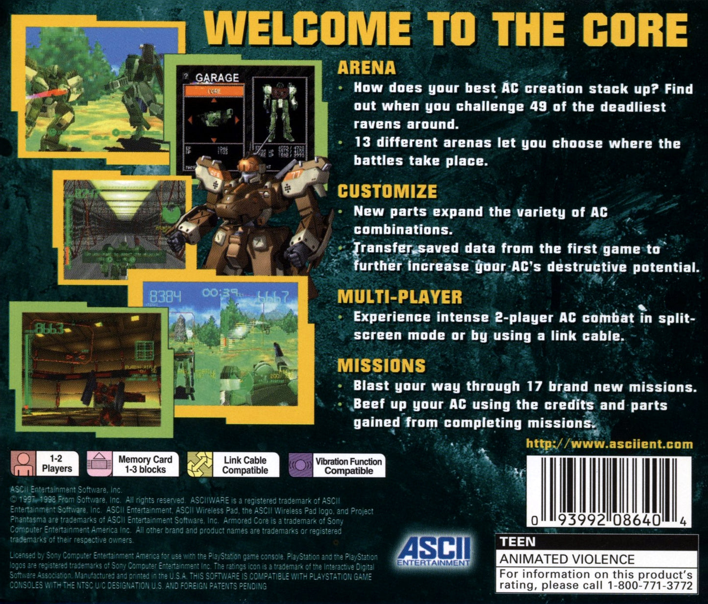 Armored Core Project Phantasma Playstation