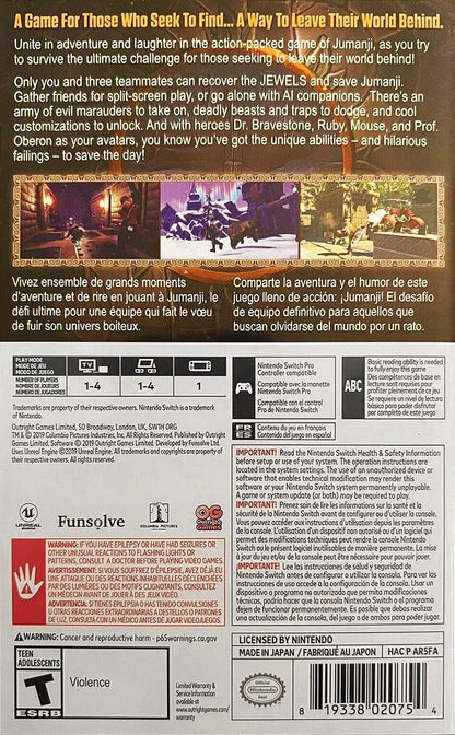 Jumanji: The Video Game Nintendo Switch