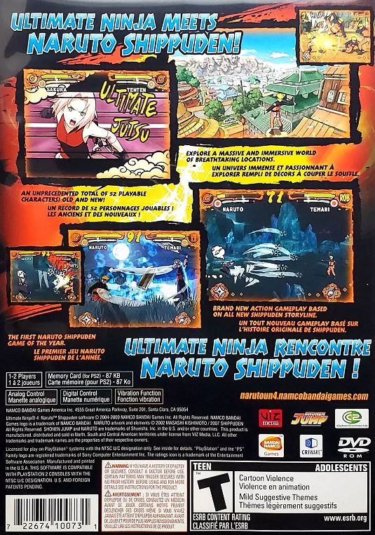 Ultimate Ninja 4: Naruto Shippuden Playstation 2