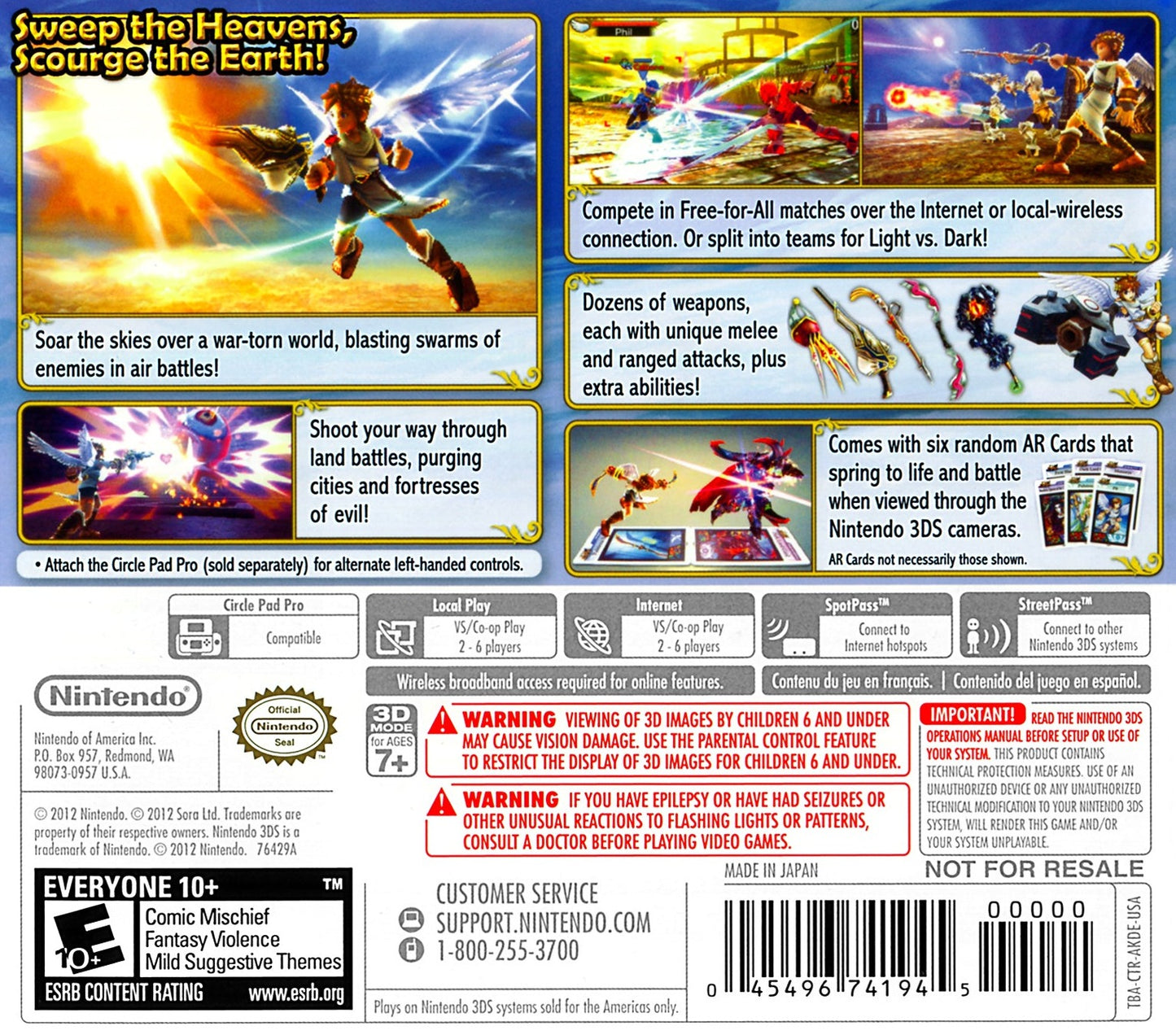 Kid Icarus Uprising Nintendo 3DS