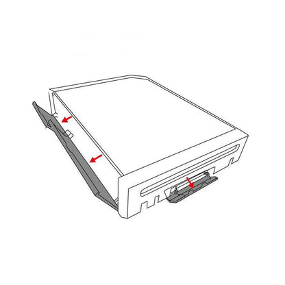 Black Plastic 3 piece door replacement for Nintendo Wii