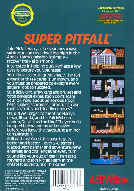 Super Pitfall NES