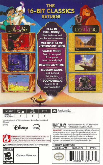 Disney Classic Games: Aladdin And The Lion King Nintendo Switch