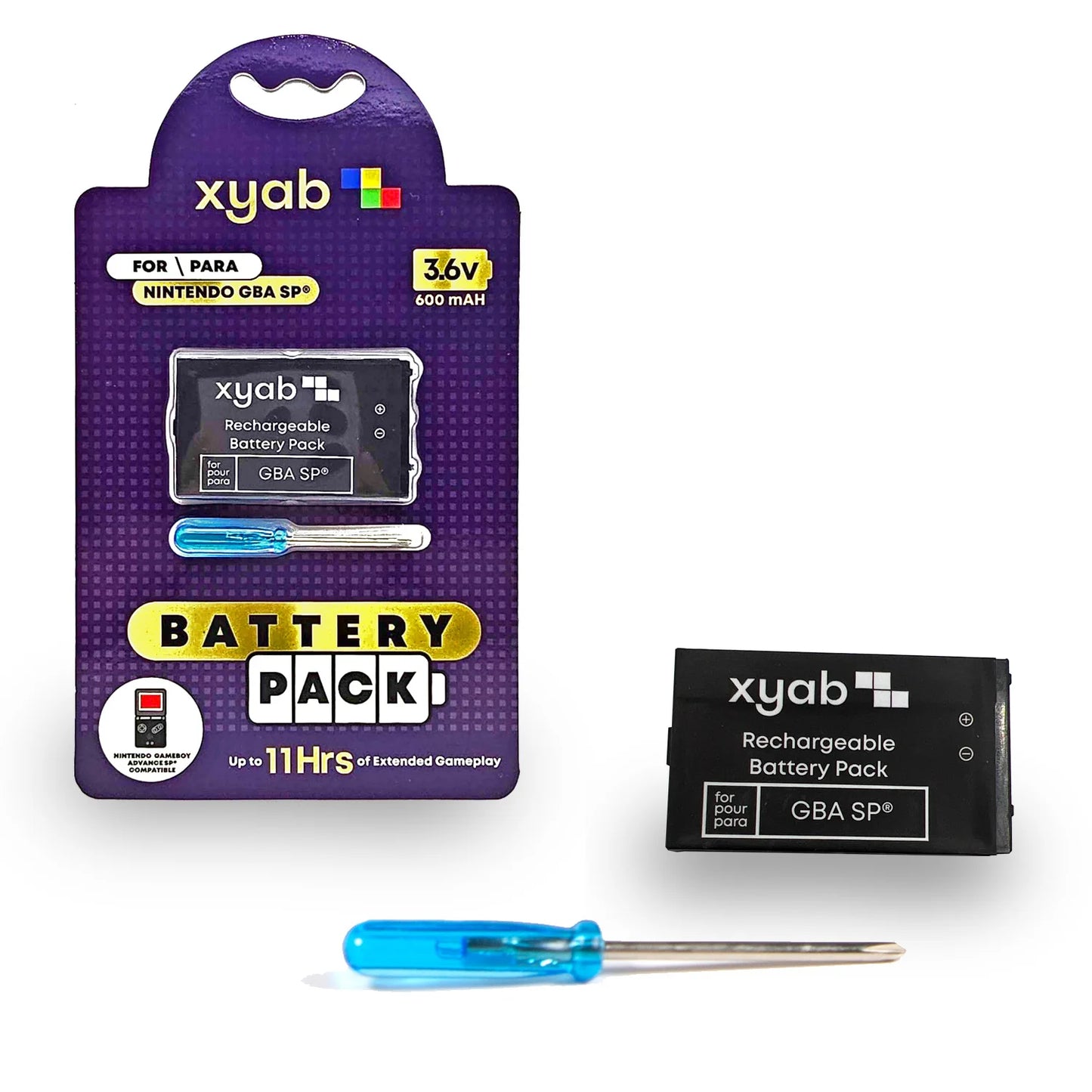 XYAB Rechargeable Battery Pack Nintendo GBA SP Gameboy Advance
