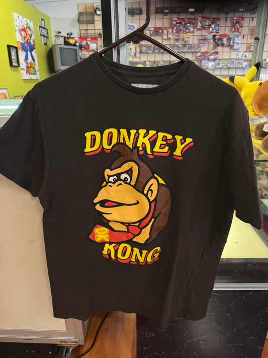 Donkey Kong Brown Short Sleeves Nintendo Men’s Size Large T-Shirt