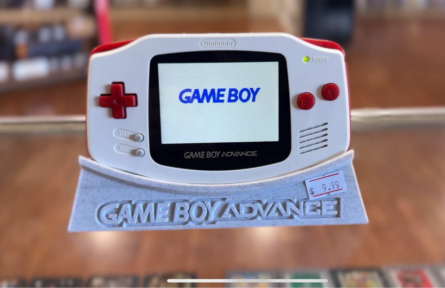 Red and White IPS Modded GBA System [AGB-001] Gameboy Advance