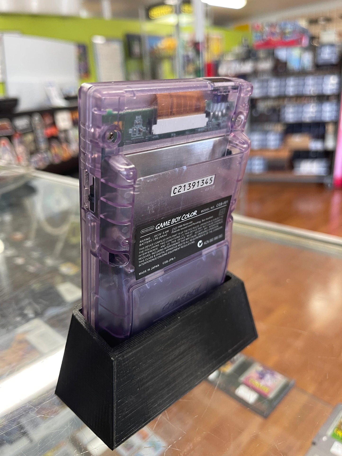 Atomic Purple Shell-Replaced Modded IPS Gameboy Color System Gameboy Color