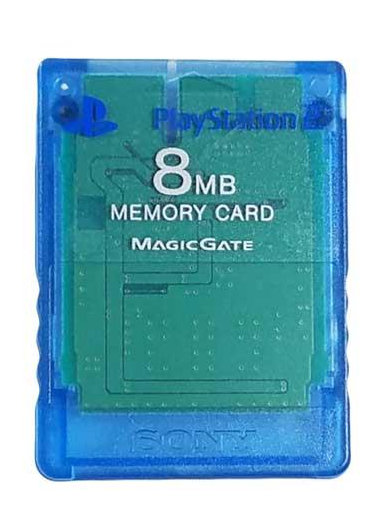 Blue 8Mb Memory Card PS2 MagicGate Sony Playstation 2