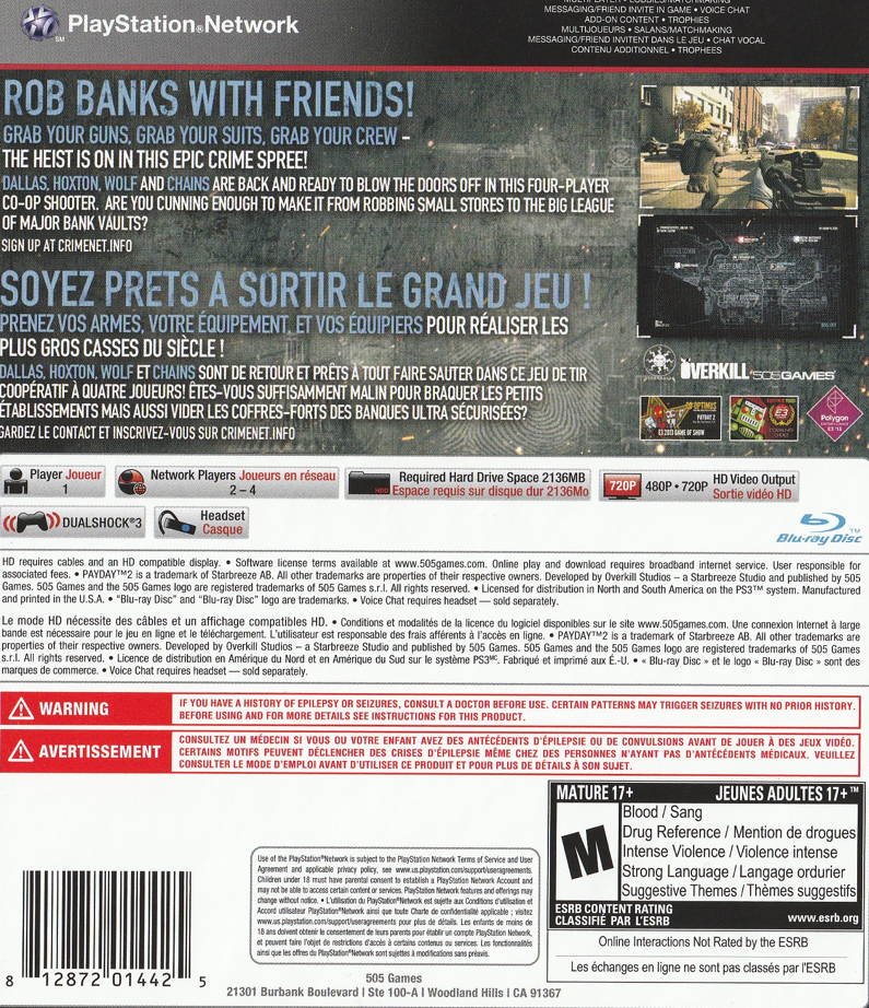 Payday 2 Playstation 3