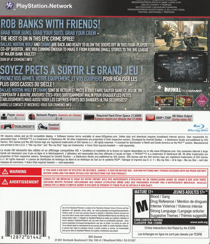 Payday 2 Playstation 3