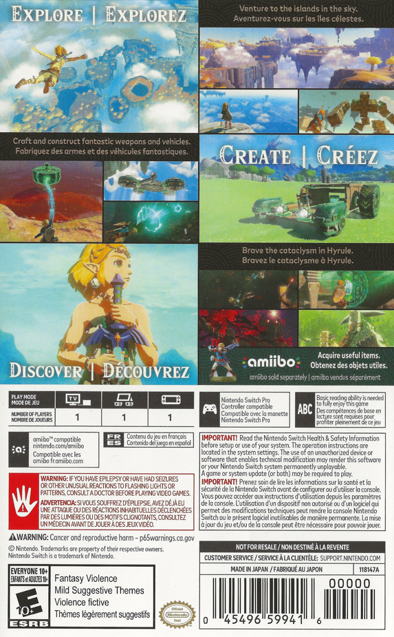 Zelda: Tears Of The Kingdom Nintendo Switch