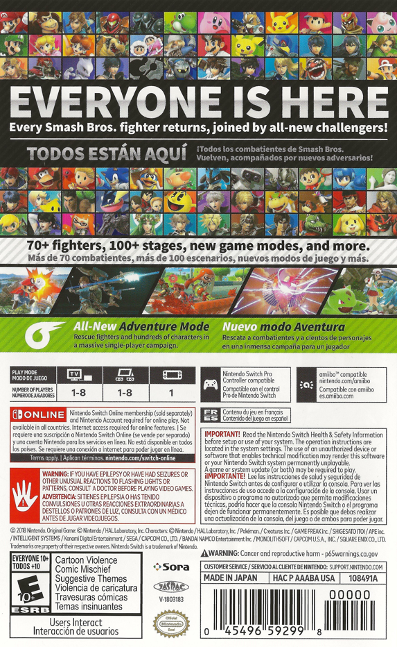 Super Smash Bros. Ultimate Nintendo Switch