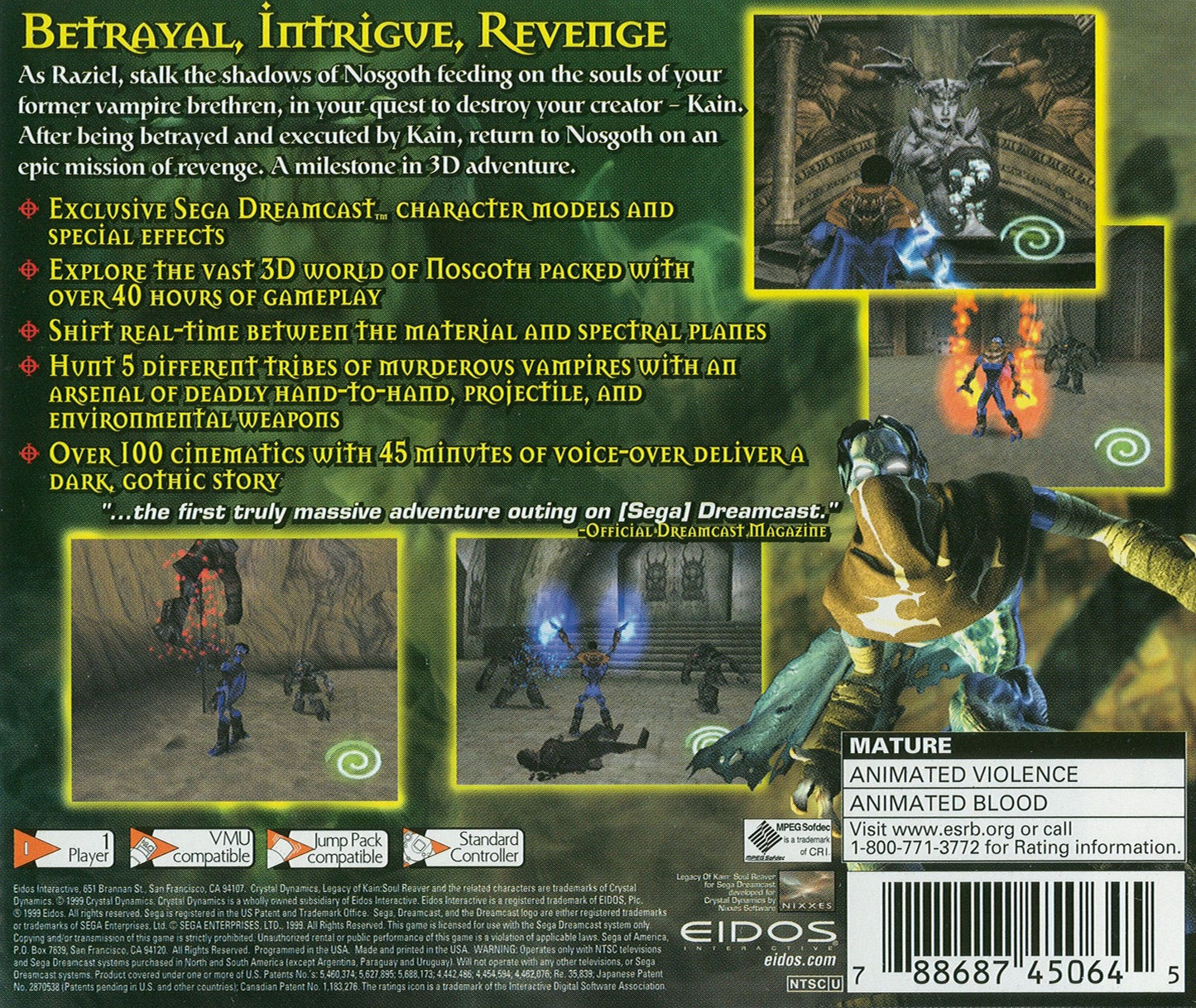 Legacy Of Kain Soul Reaver Sega Dreamcast