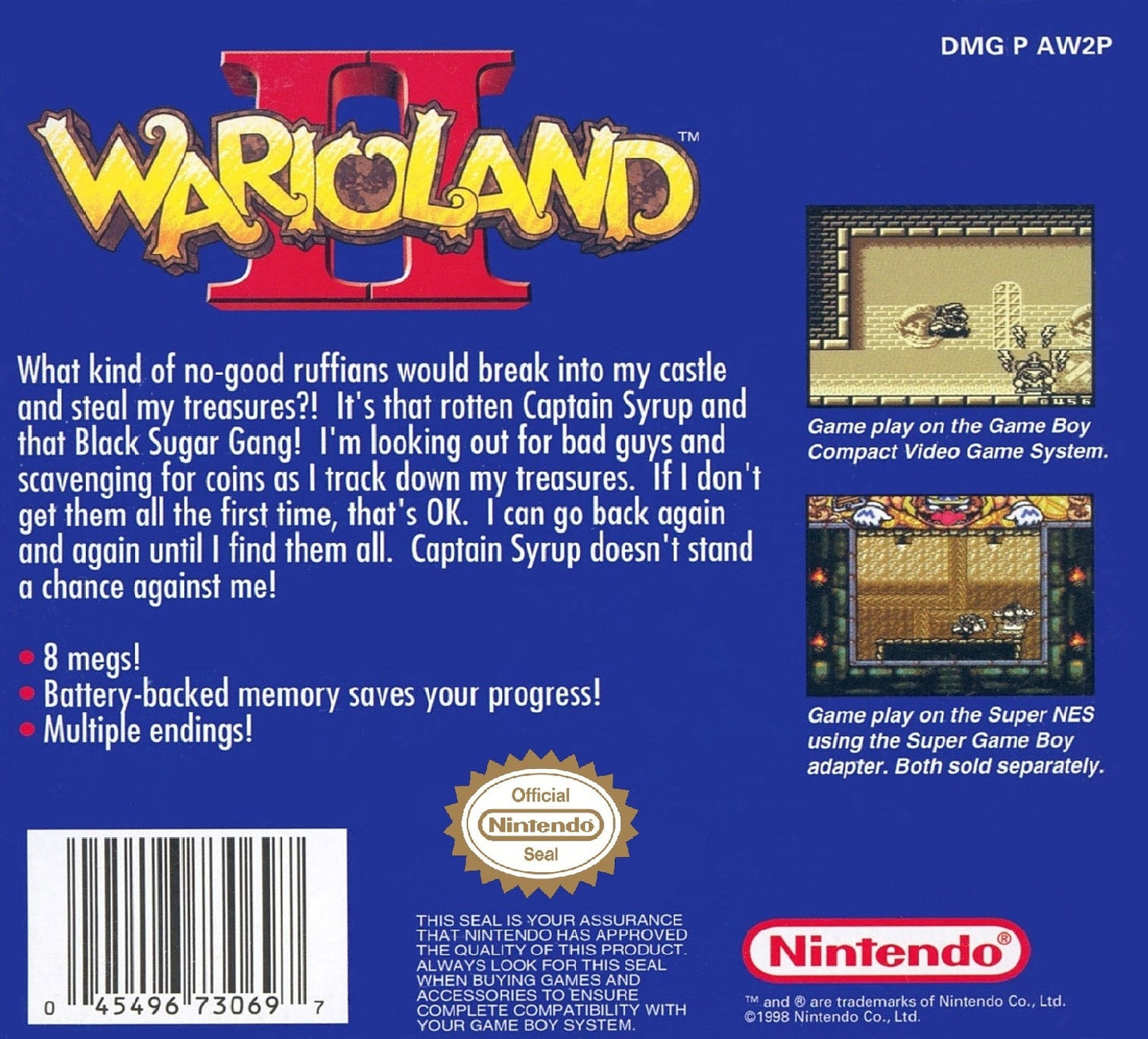 Wario Land II [Not for Resale] GameBoy