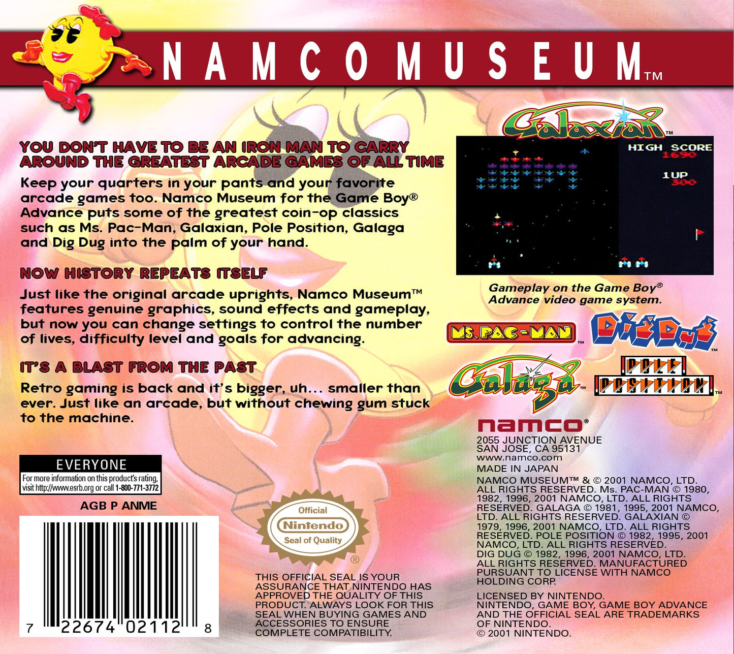Namco Museum GameBoy Advance