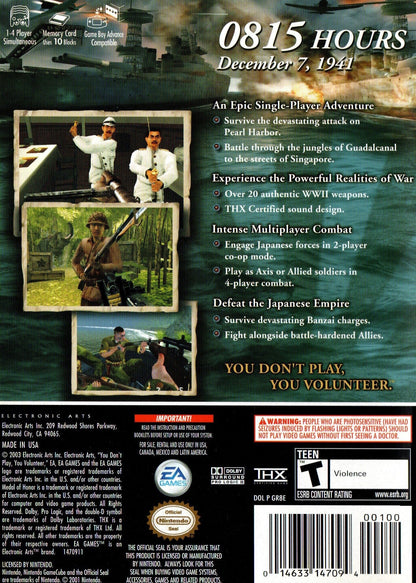 Medal Of Honor Rising Sun Gamecube