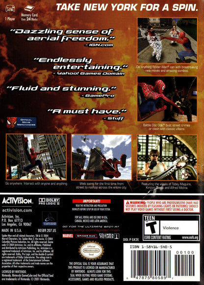 Spiderman 2 Gamecube
