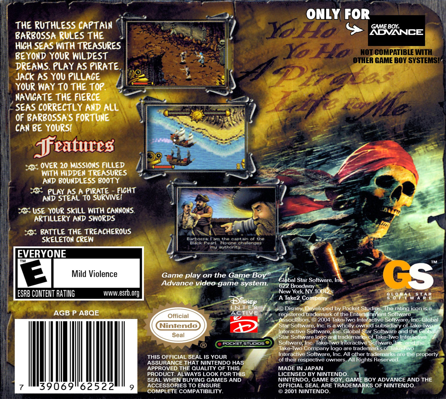 Pirates Of The Caribbean GameBoy Advance