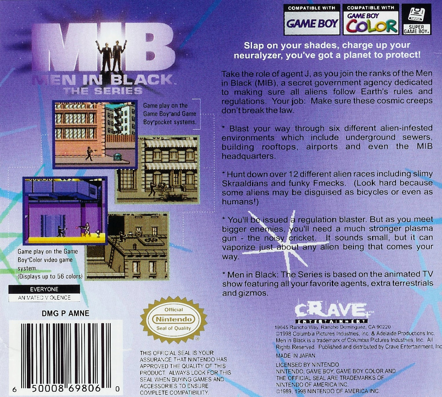 Men in Black the Series GameBoy Color