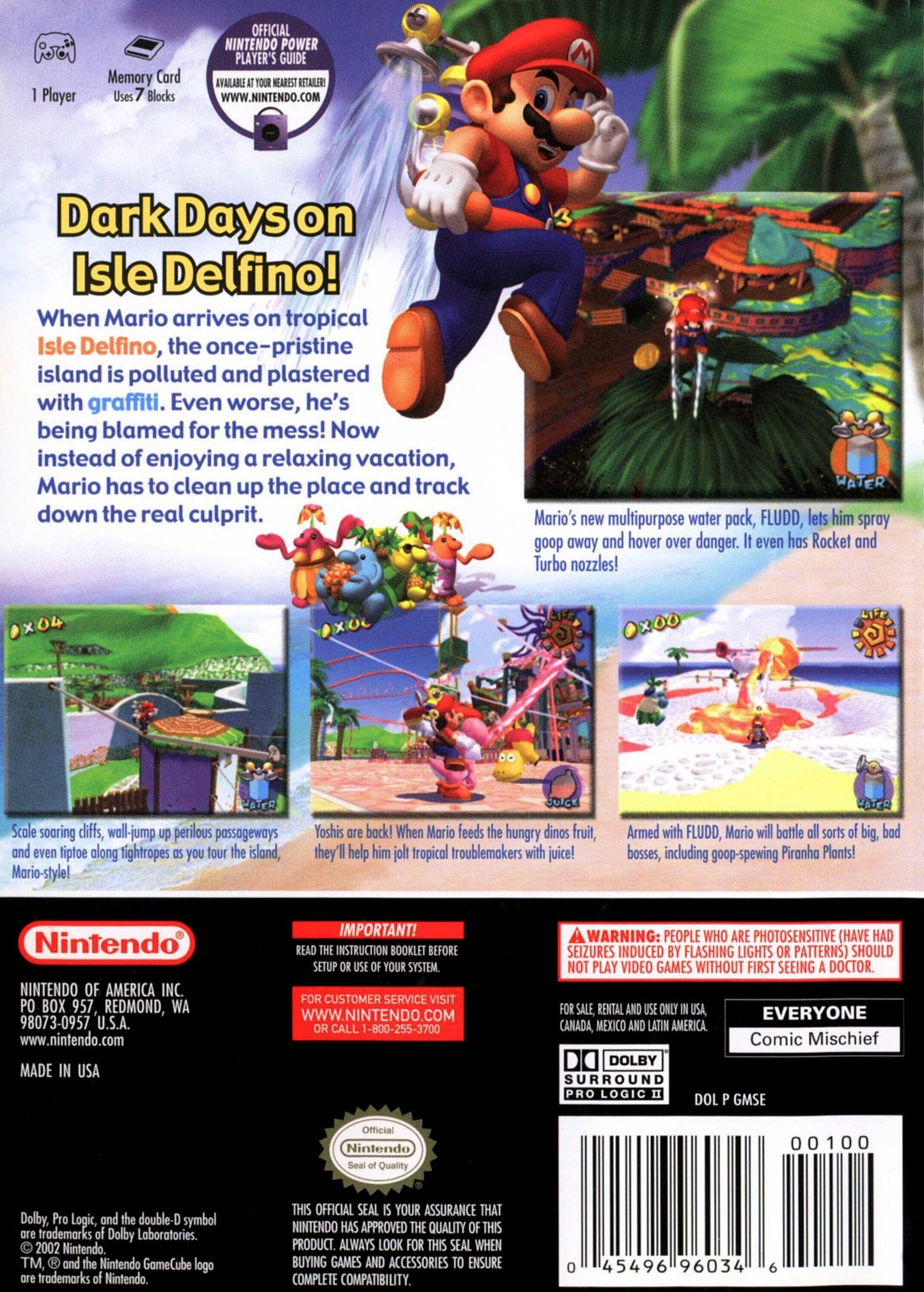 Super Mario Sunshine Gamecube