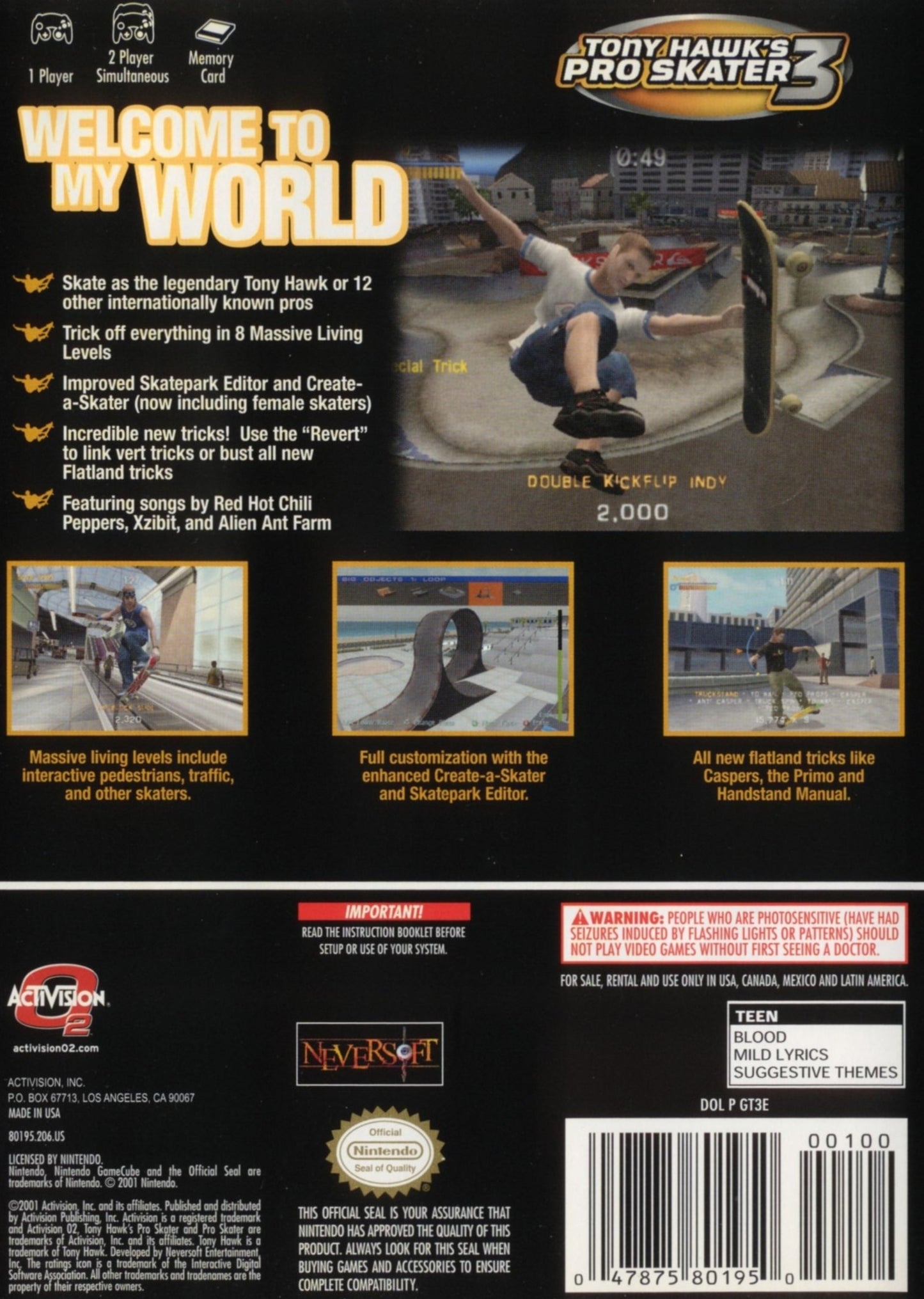 Tony Hawk Pro Skater 3 Gamecube