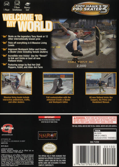 Tony Hawk Pro Skater 3 Gamecube