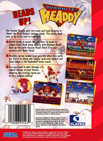 Dynamite Headdy Sega Genesis