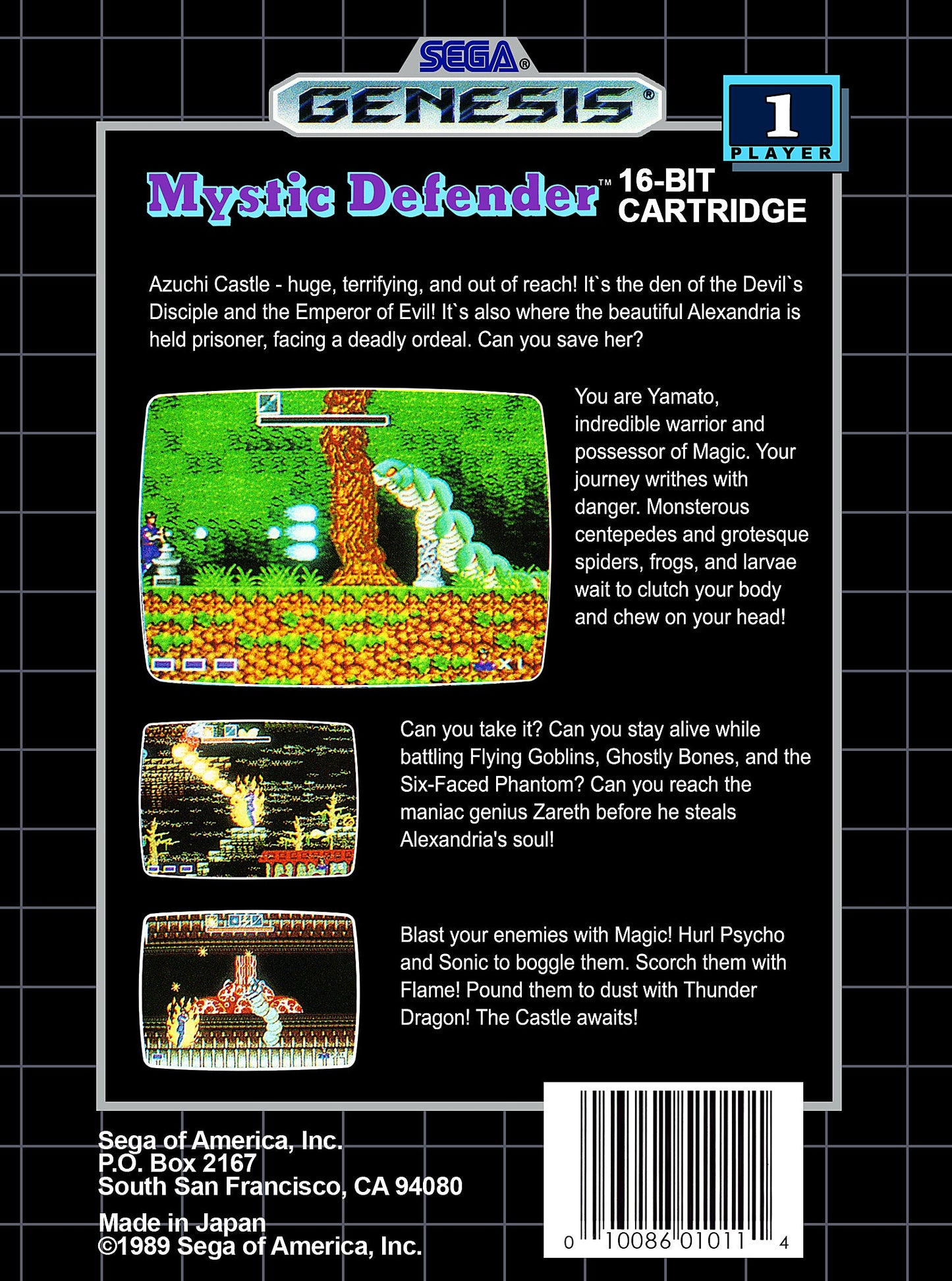 Mystic Defender Sega Genesis