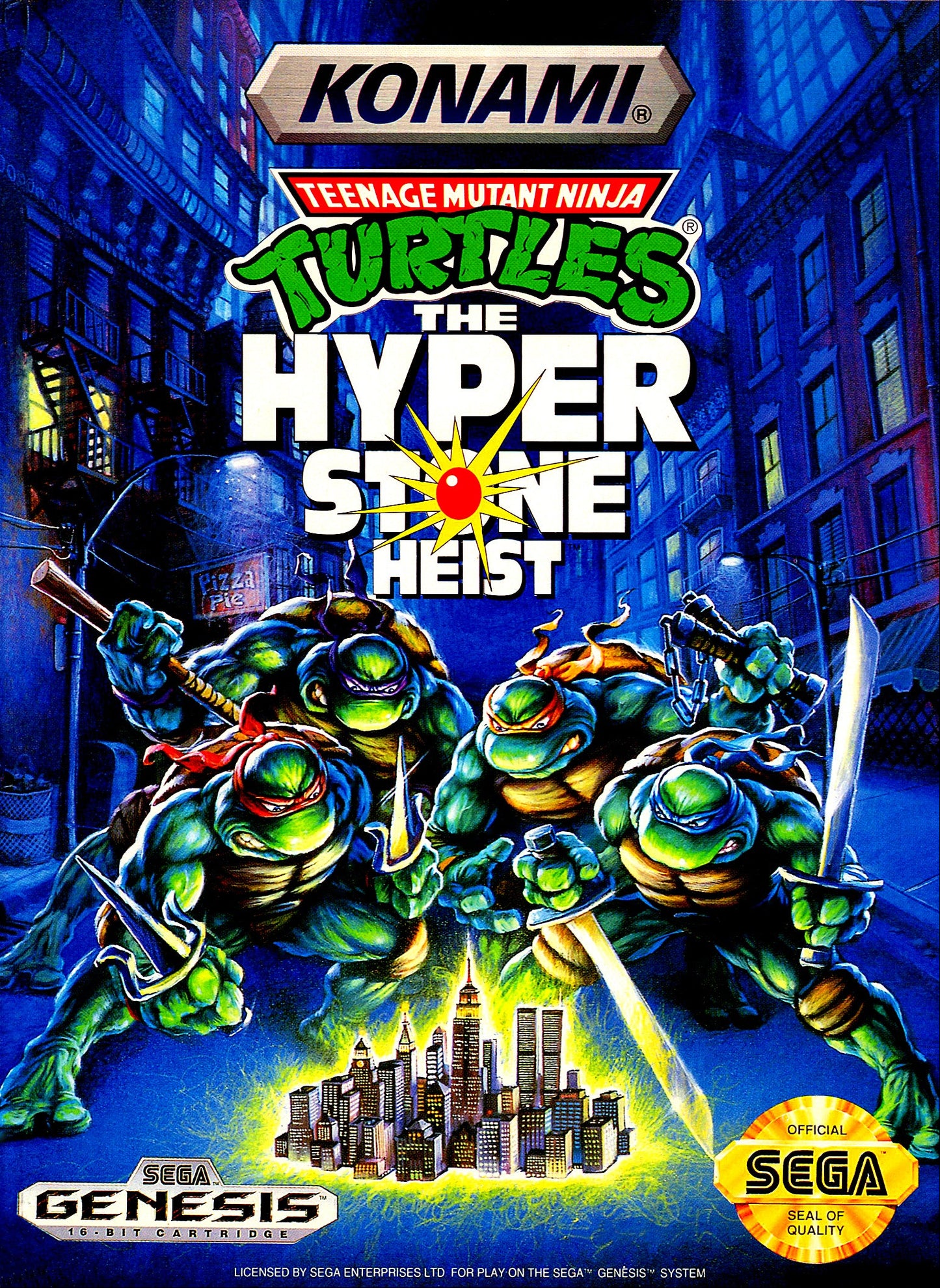 Teenage Mutant Ninja Turtles Hyperstone Heist Sega Genesis