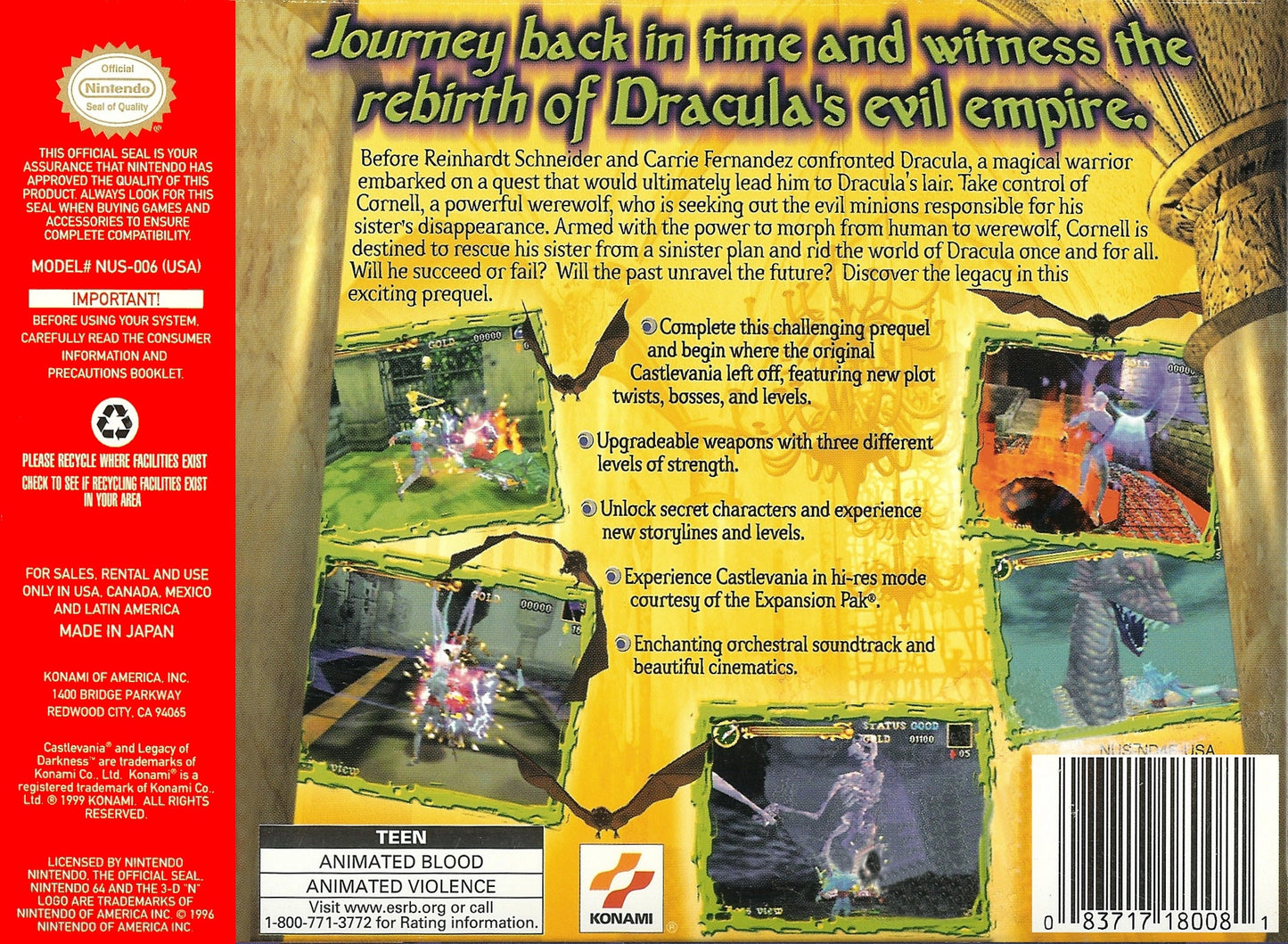 Castlevania Legacy of Darkness Nintendo 64