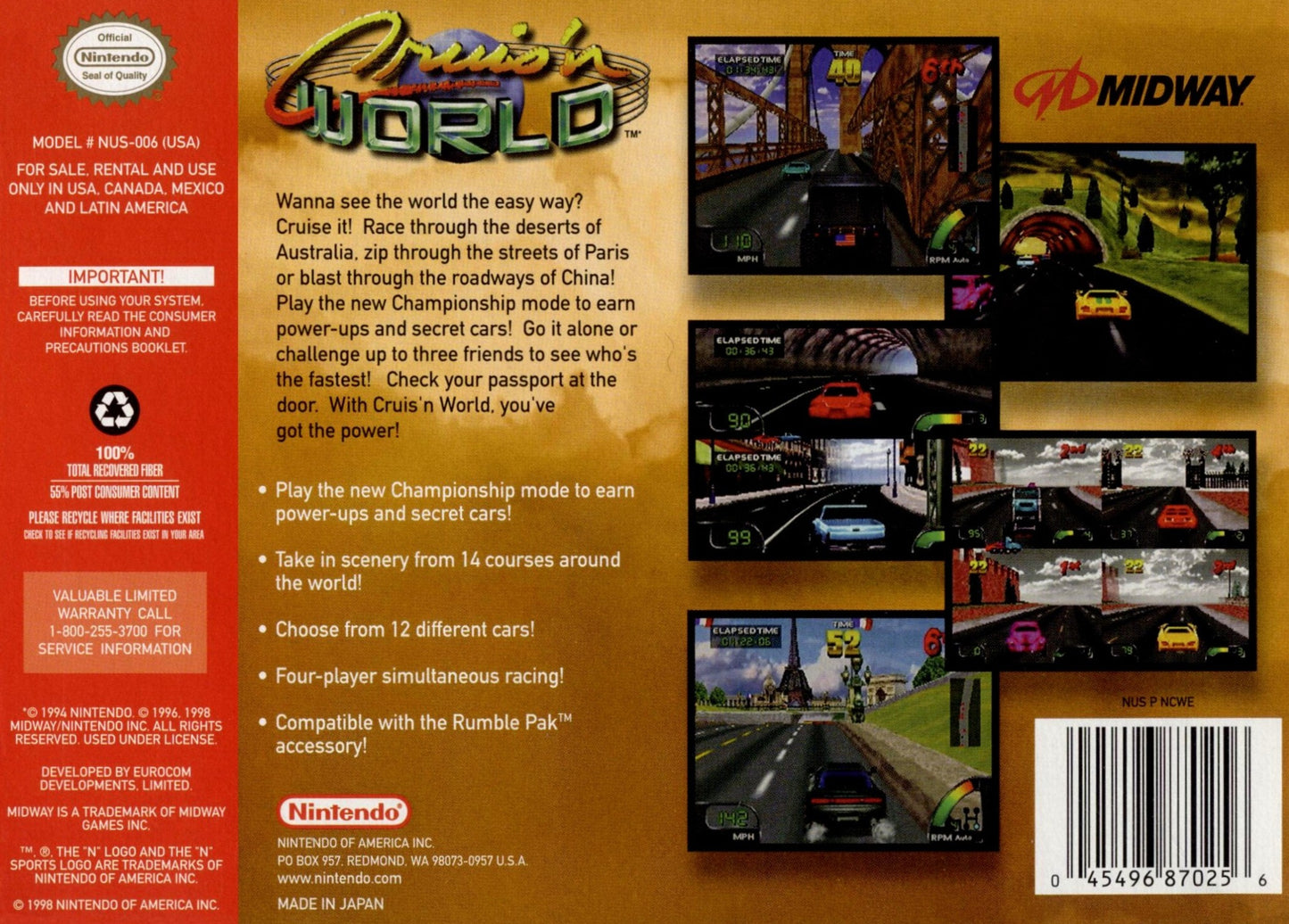 Cruis'n World Nintendo 64