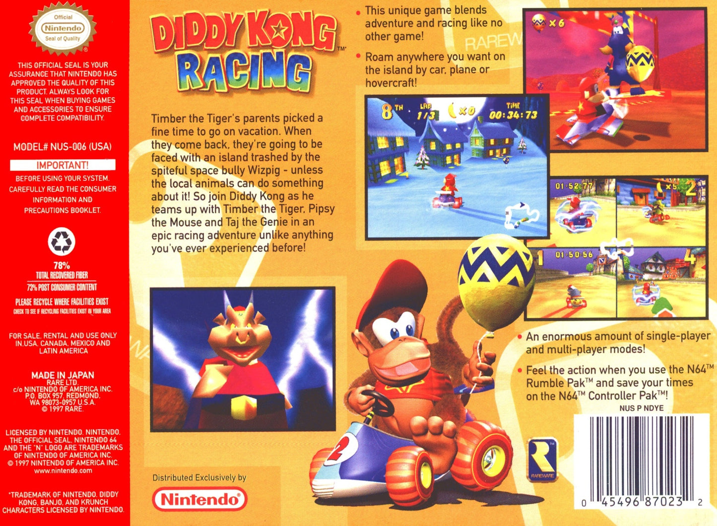 Diddy Kong Racing Nintendo 64