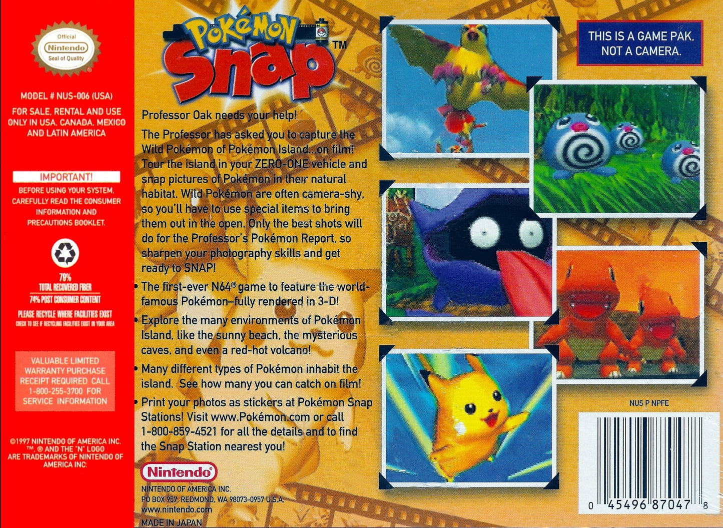 Pokemon Snap Nintendo 64