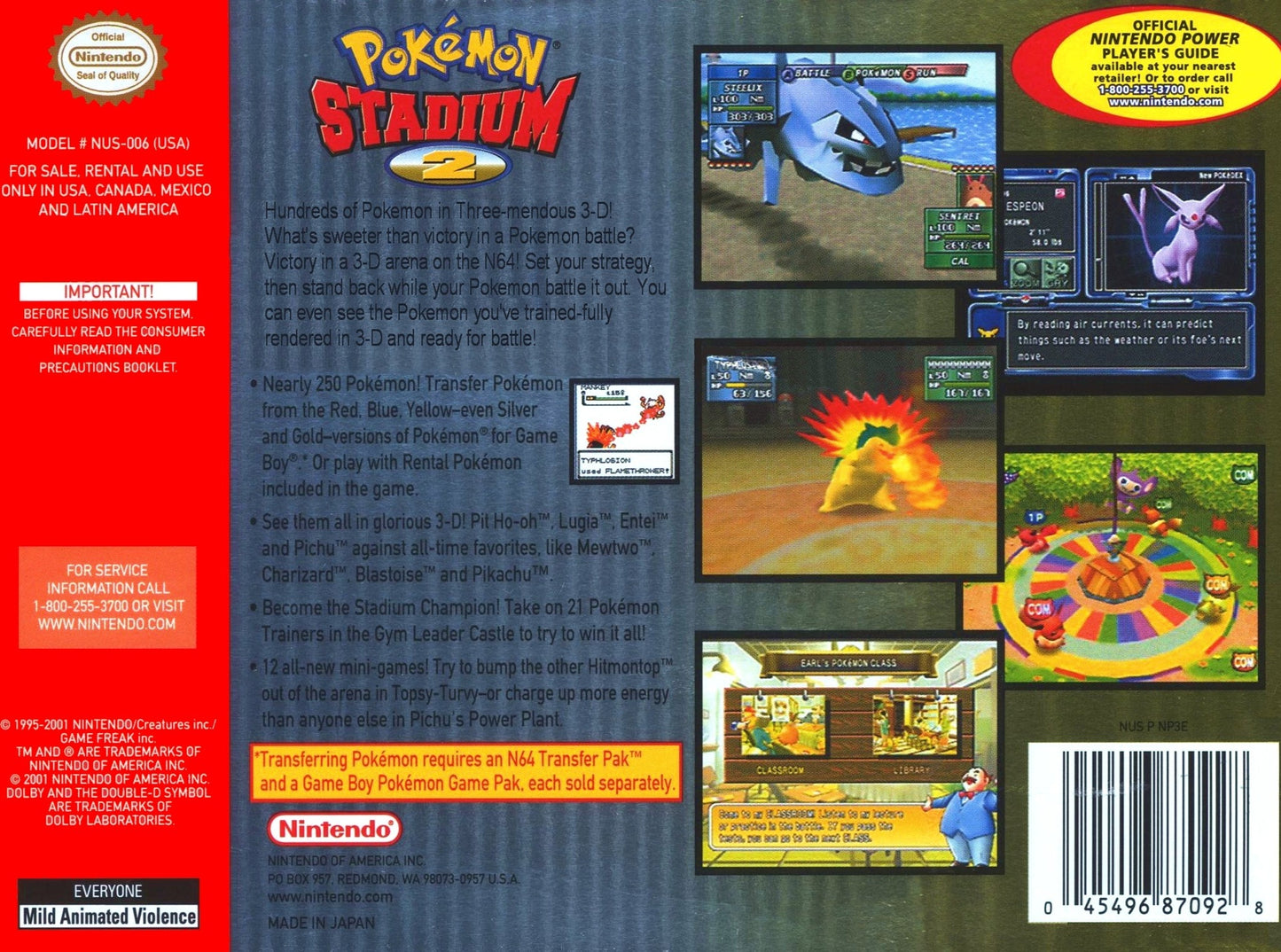Pokemon Stadium 2 Nintendo 64