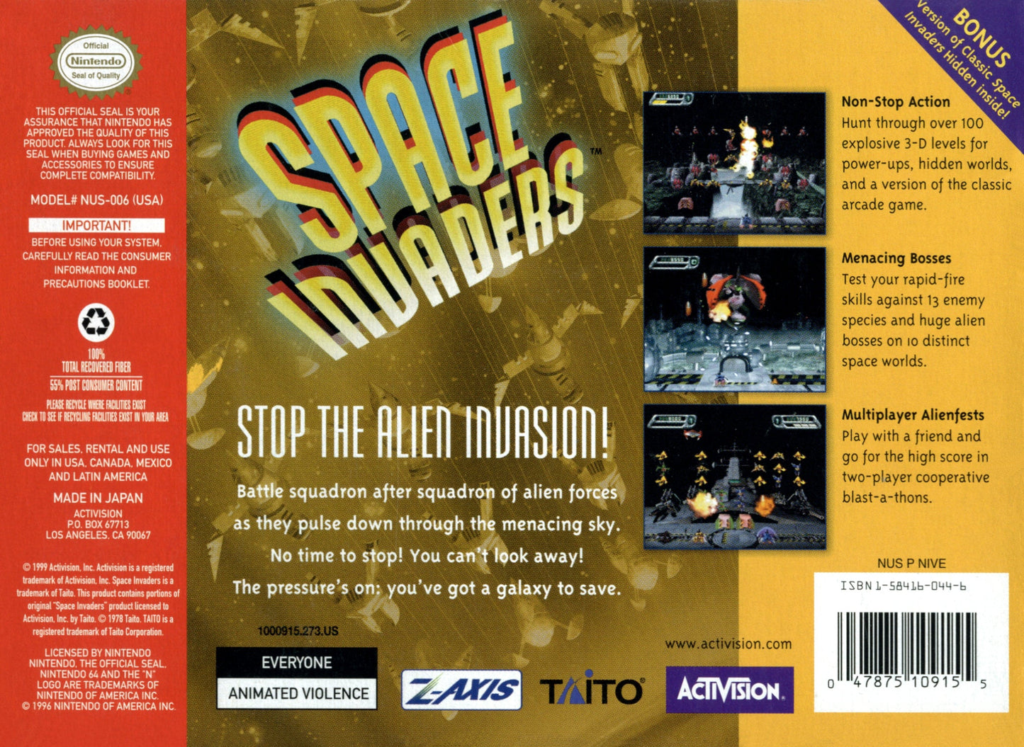 Space Invaders Nintendo 64