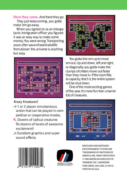 Krazy Kreatures NES