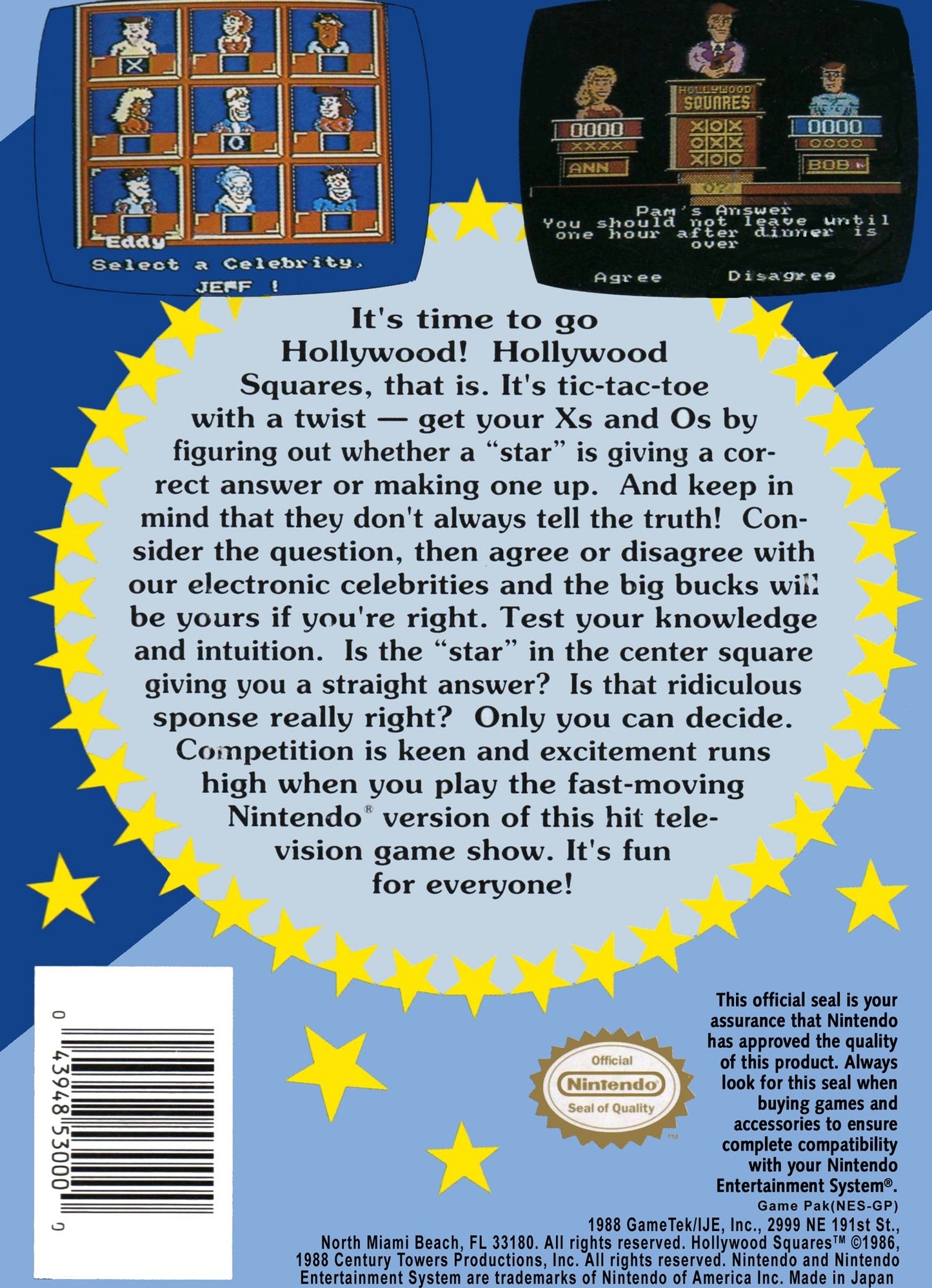 Hollywood Squares NES