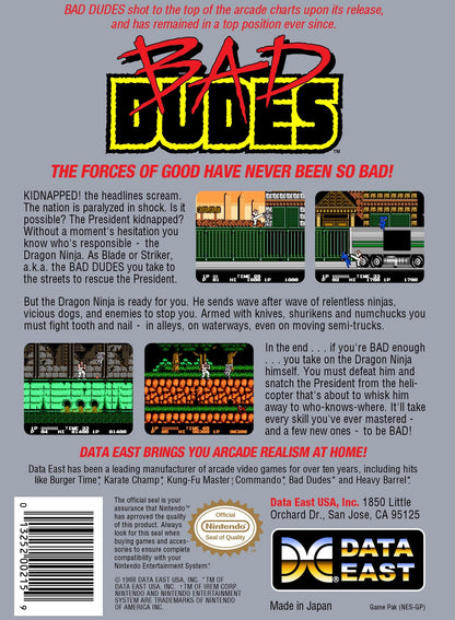 Bad Dudes NES
