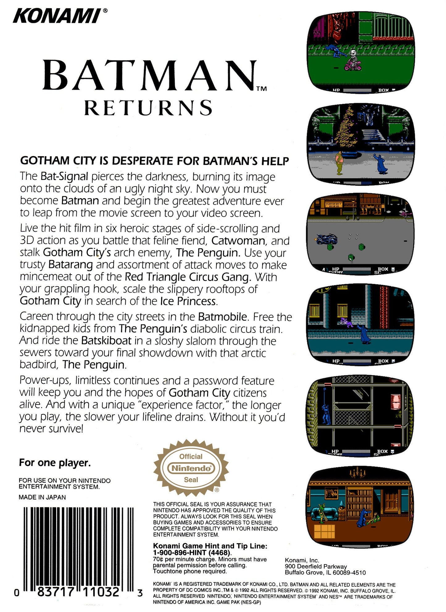 Batman Returns NES
