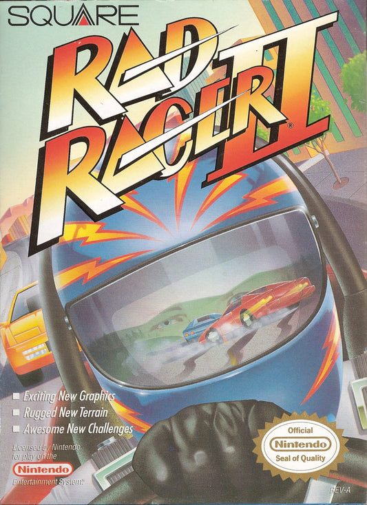 Rad Racer II NES Rough Front Label