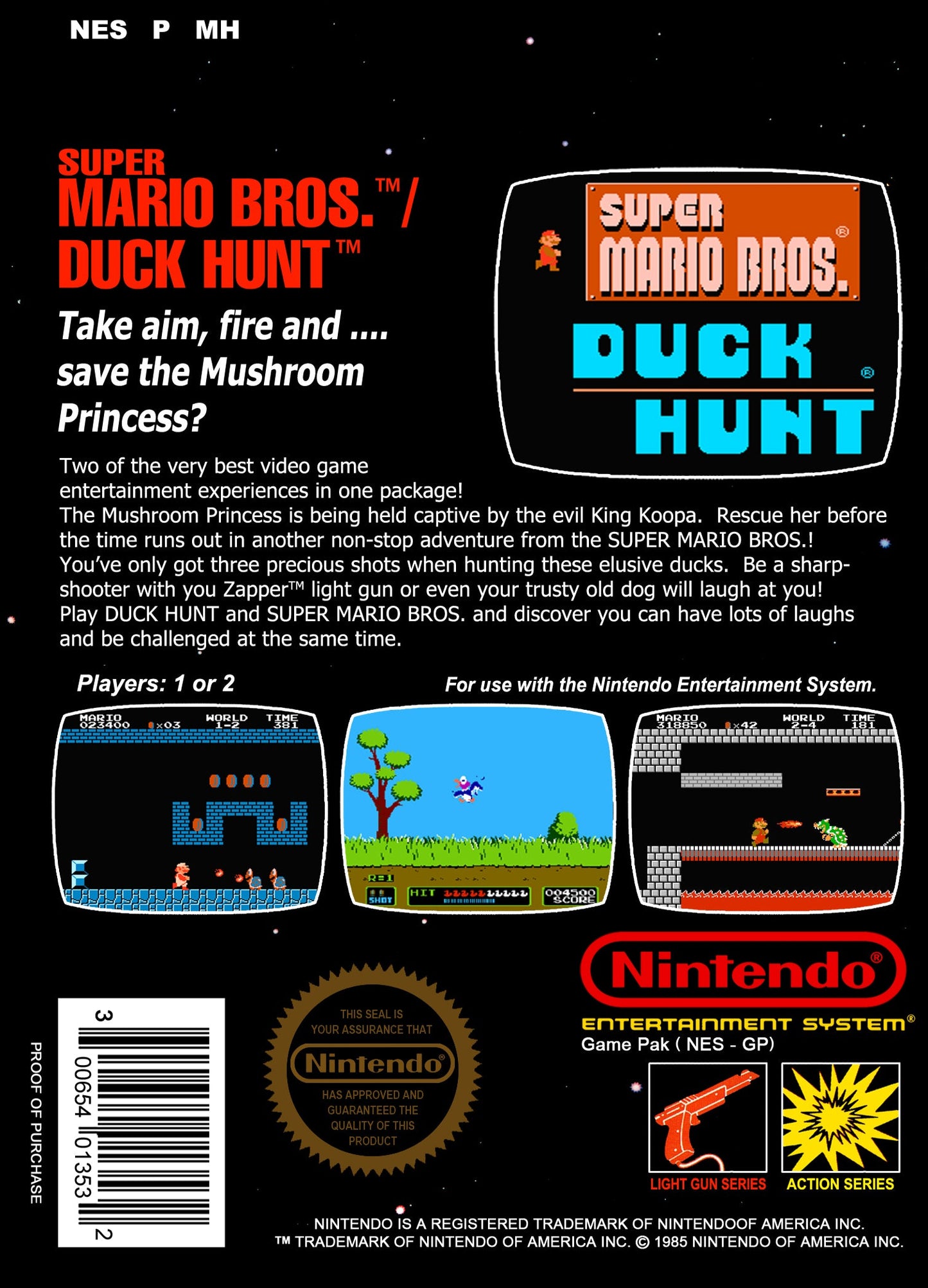 Super Mario Bros And Duck Hunt NES