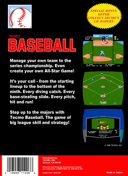 Tecmo Baseball NES