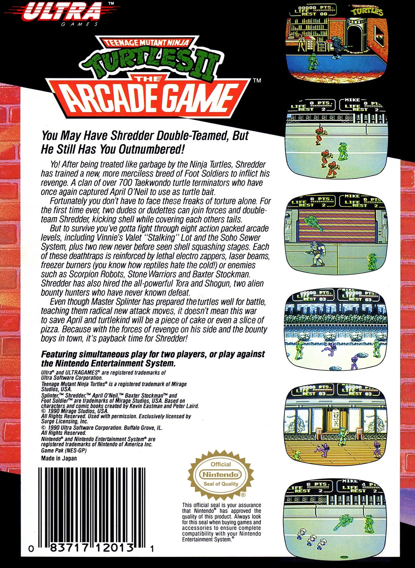 Teenage Mutant Ninja Turtles II NES